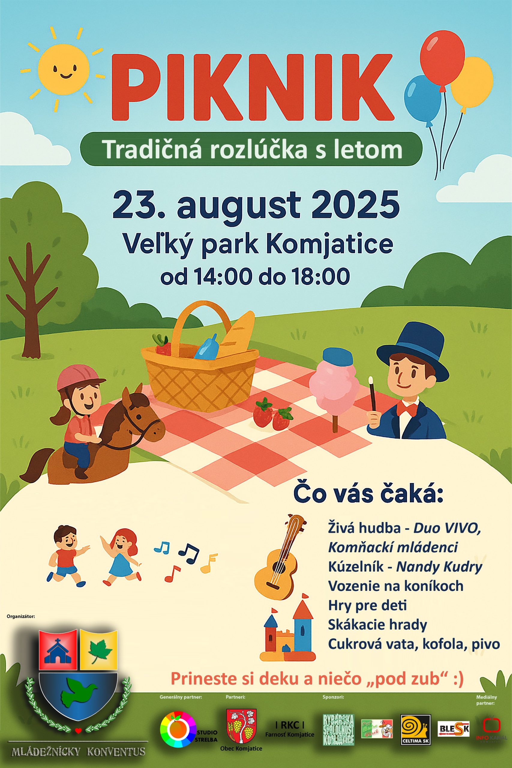 Rozlúčte sa s letom v Komjaticiach veselým piknikom!
