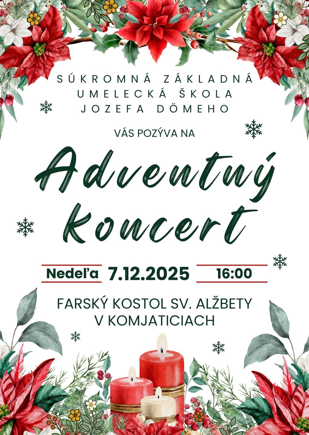 Adventný koncert v Komjaticiach